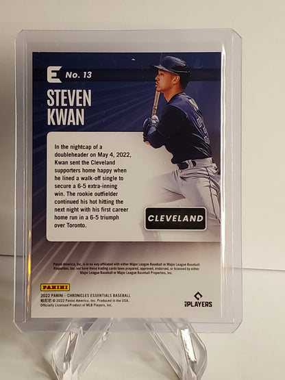 Steven Kwan 2022 Panini Chronicles Essentials RC #'d 91/99