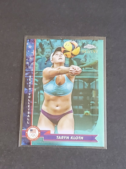 Taryn Kloth 2024 Topps Chrome US Olympic and Paraolympic Hopefuls Aqua Parallel /199 #61