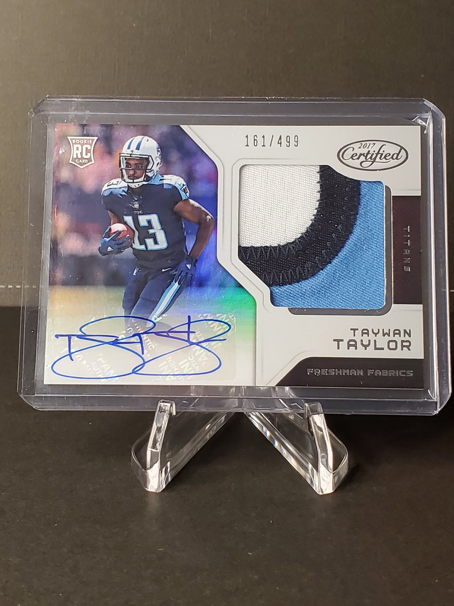 Taywan Taylor 2017 Panini Certified Freshman Fabrics AUTO #219: /499