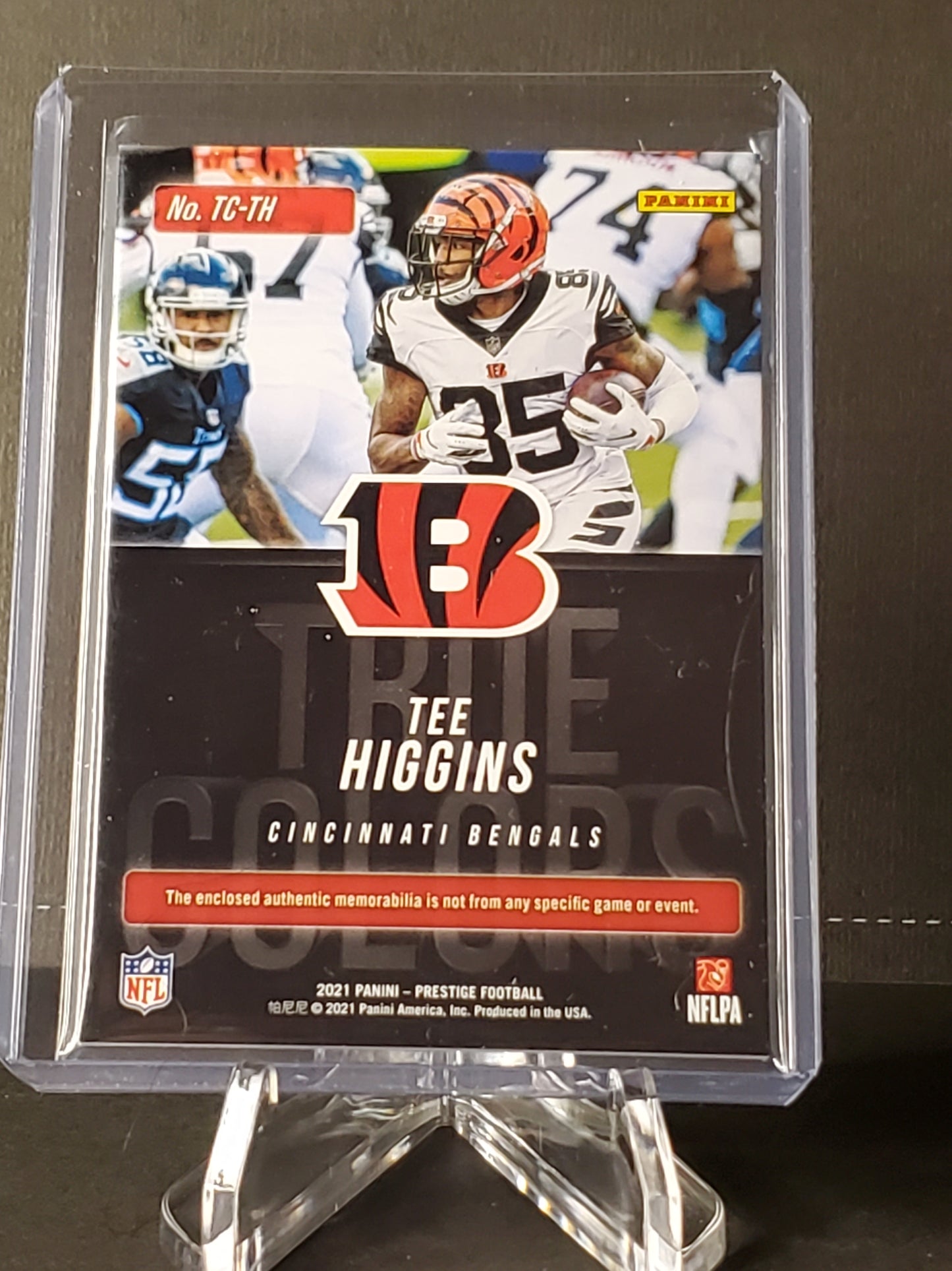 Tee Higgins 2021 Panini Prestige True Colors Relic #TC-TH