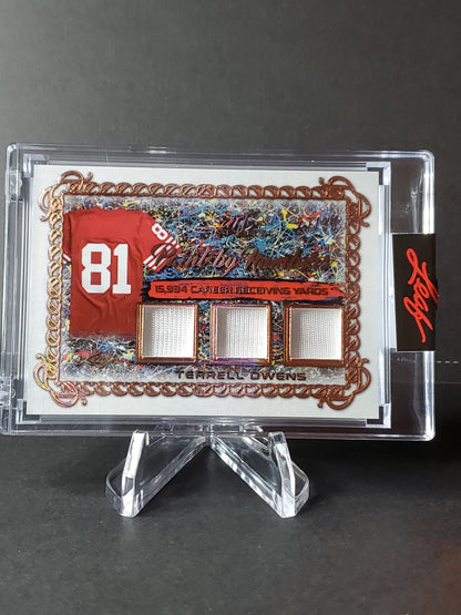 Terrell Owens - 2021 Leaf Art of Sport: Triple Threads #PBN-33:  /30