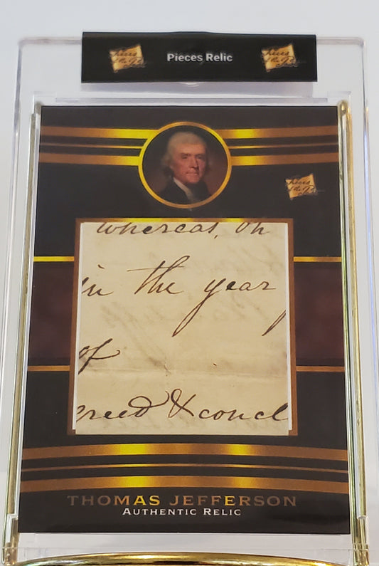 2022 Thomas Jefferson 2022 Pieces of the Past Jumbo Handwriting Relic