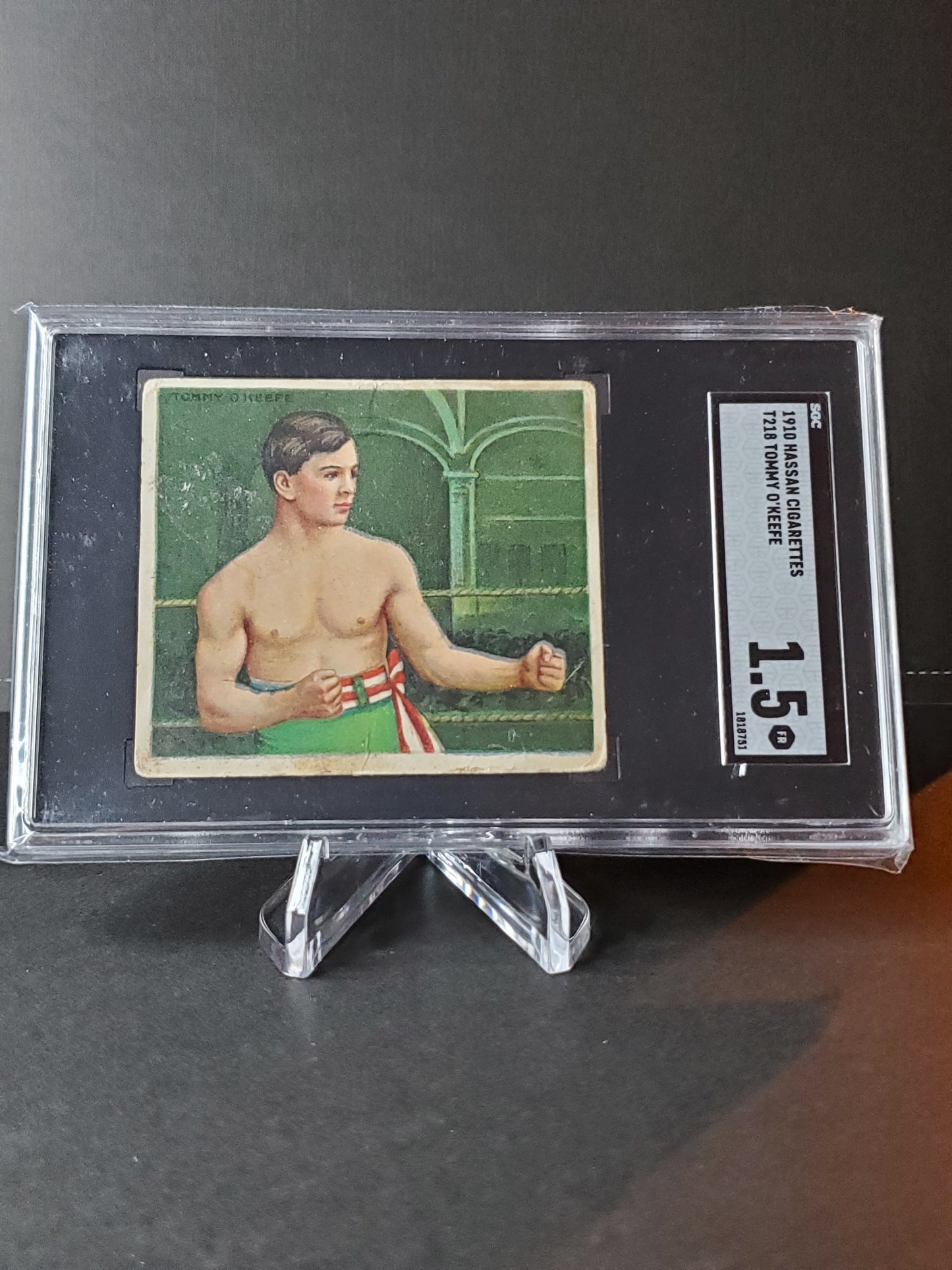 Tommy O'Keefe 1910 Hassan Cigarettes T218 SGC 1.5 FR