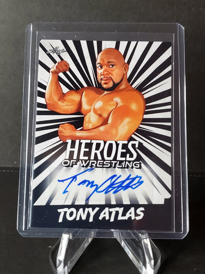 Tony Atlas 2023 Leaf Heroes of Wrestling AUTO Zebra #BA-TA1