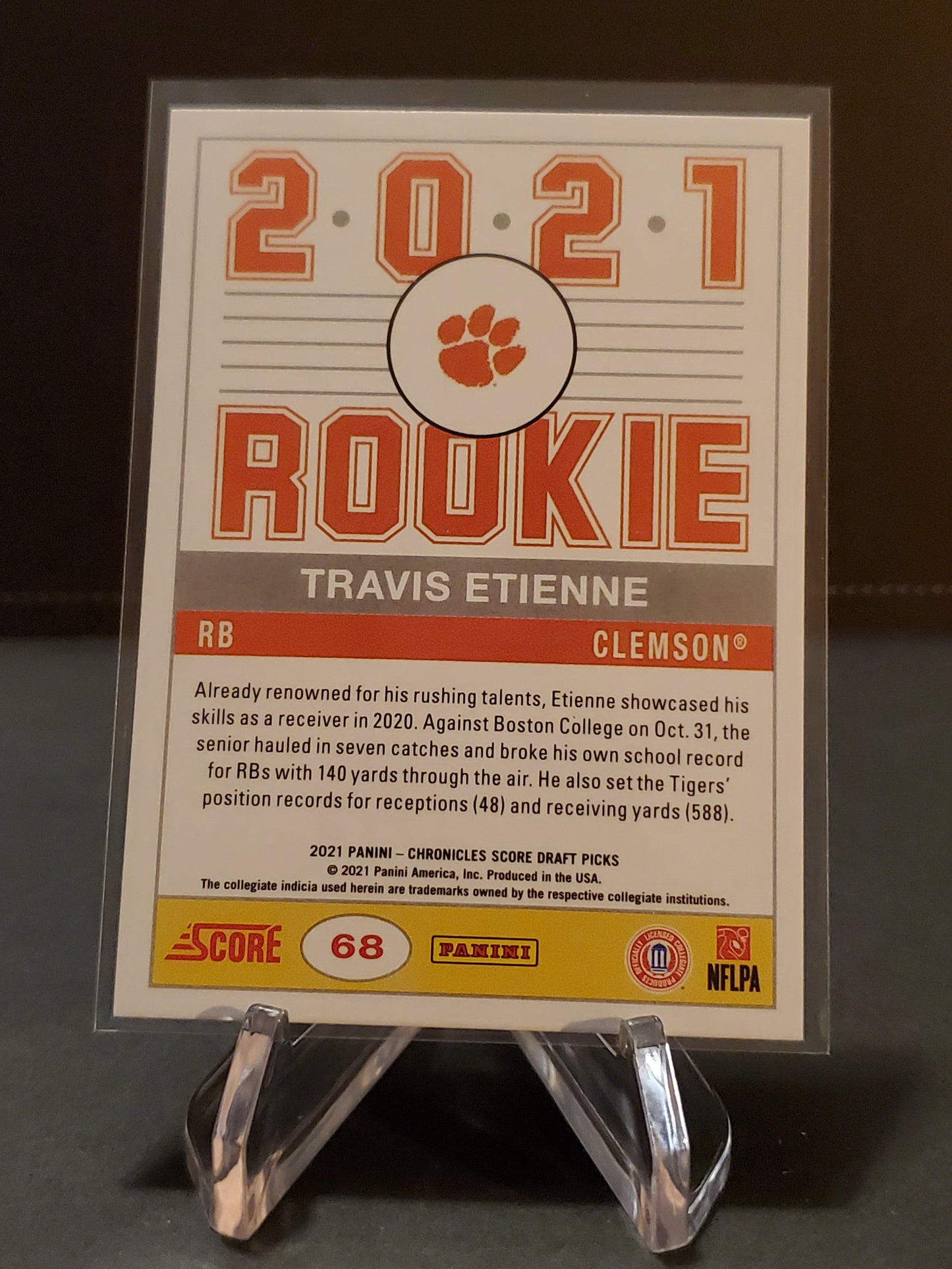 Travis Etienne 2021 Panini Chronicles Playbook Draft Picks RC #68