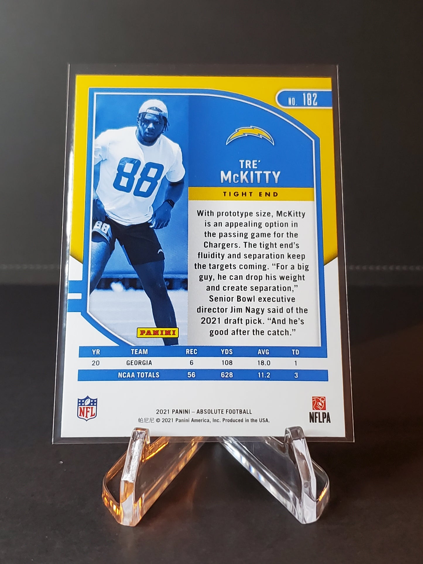 Tre McKitty 2021 Panini Absolute RC #182