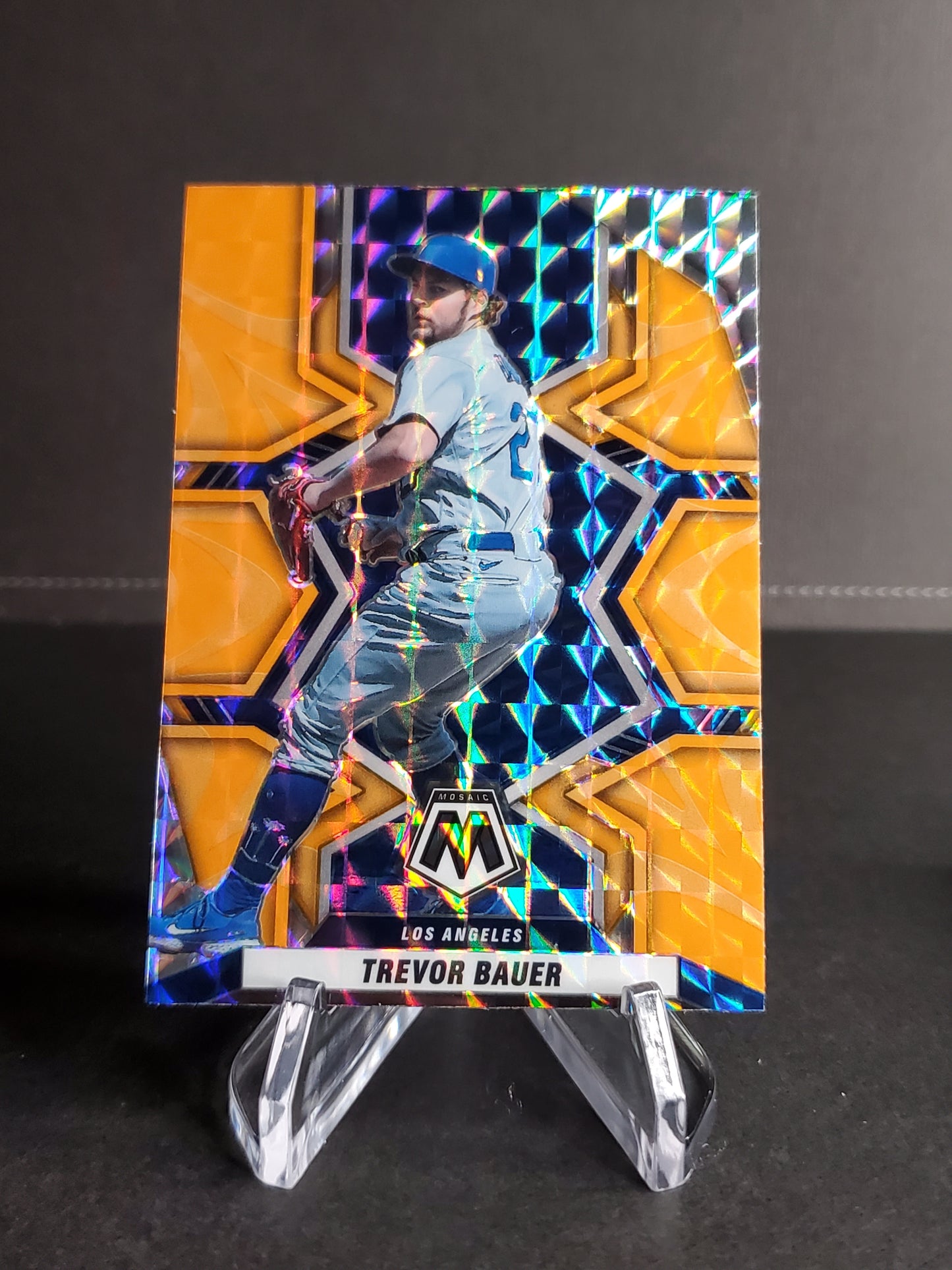 Trevor Bauer 2022 Panini Mosaic Orange Prizm #159