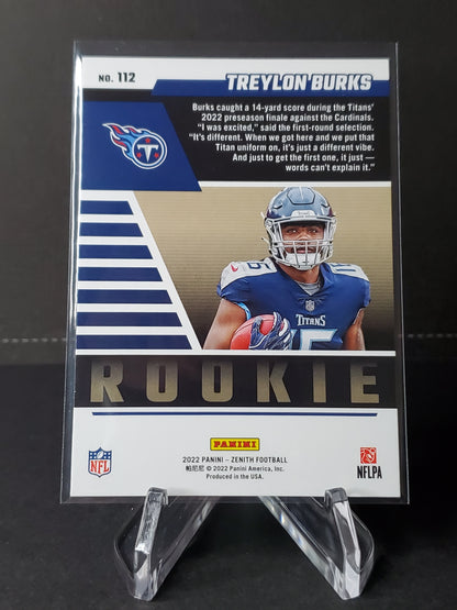 Treylon Burks 2022 Panini Zenith Football RC #112