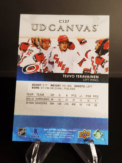 Teuvo Teravainen 2023/24 Upper Deck Series 2 Canvas #C137