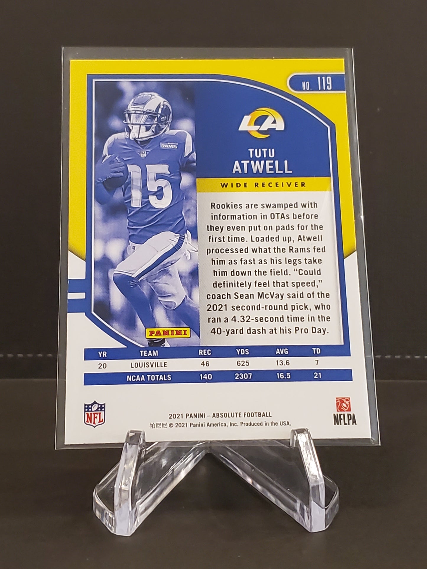 Tutu Atwell 2021 Panini Absolute Green RC # 119