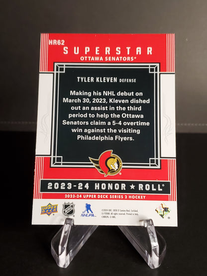 Tyler Kleven 2023/24 Upper Deck Series 2 Honor Roll #HR62