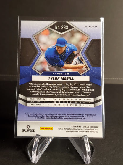 Tyler Megill 2022 Panini Mosaic Green Prizm RC #233