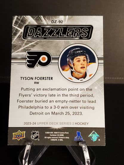 Tyson Foerster 2023/24 Upper Deck Series 2 Dazzlers #DZ-92