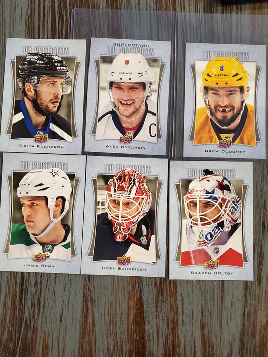 2016-17 Upper Deck UD Portraits Lot of (6) OVECHKIN P-54 Doughty, Benn, Kucherov