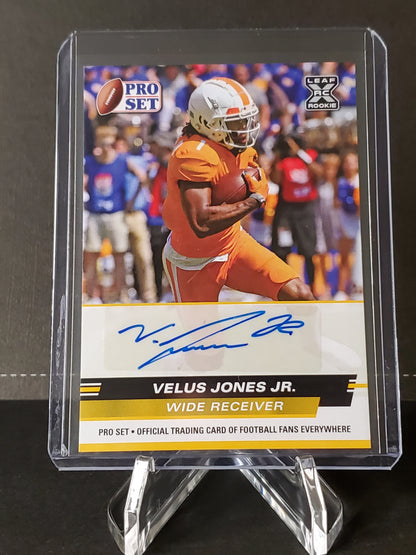 Velus Jones Jr. 2022 Leaf Pro Set AUTO XRC #PSA-VJJ