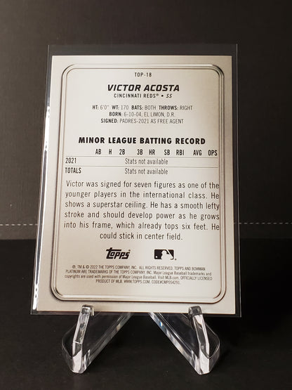 Victor Acosta 2022 Bowman Platinum Top Prospect #TOP-18