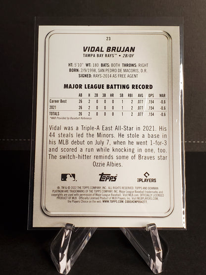 Vidal Brujan 2022 Bowman Platinum RC #23