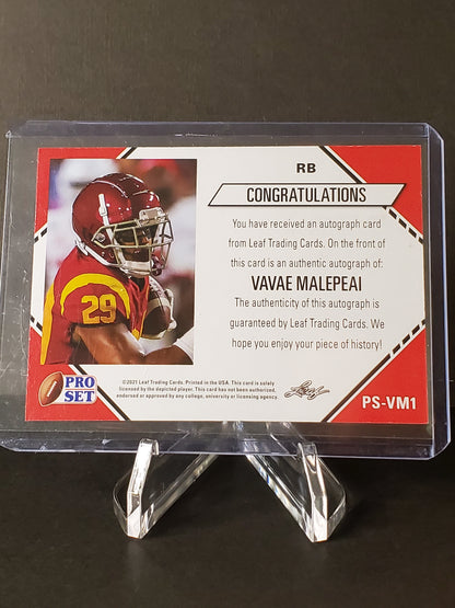 Vavae Malepeai 2021 Leaf Pro Set AUTO RC #PS-VM1