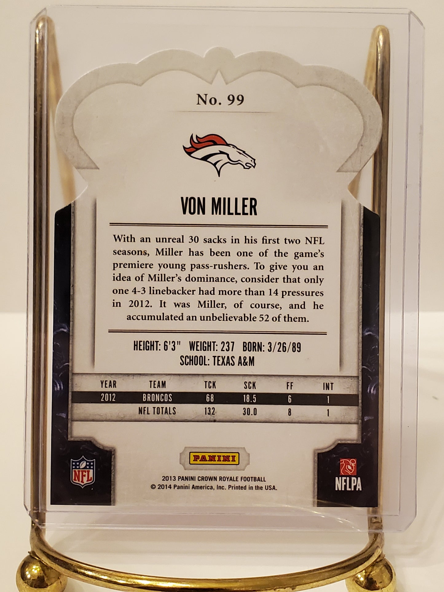 Von Miller - 2013 Crown Royale #'d 60/299