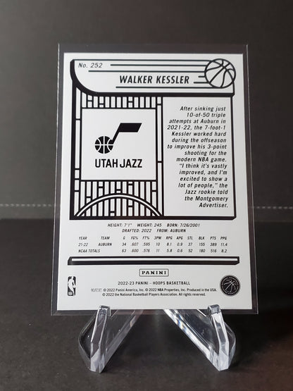 Walker Kessler 2022-2023 Panini Hoops Basketball RC #252