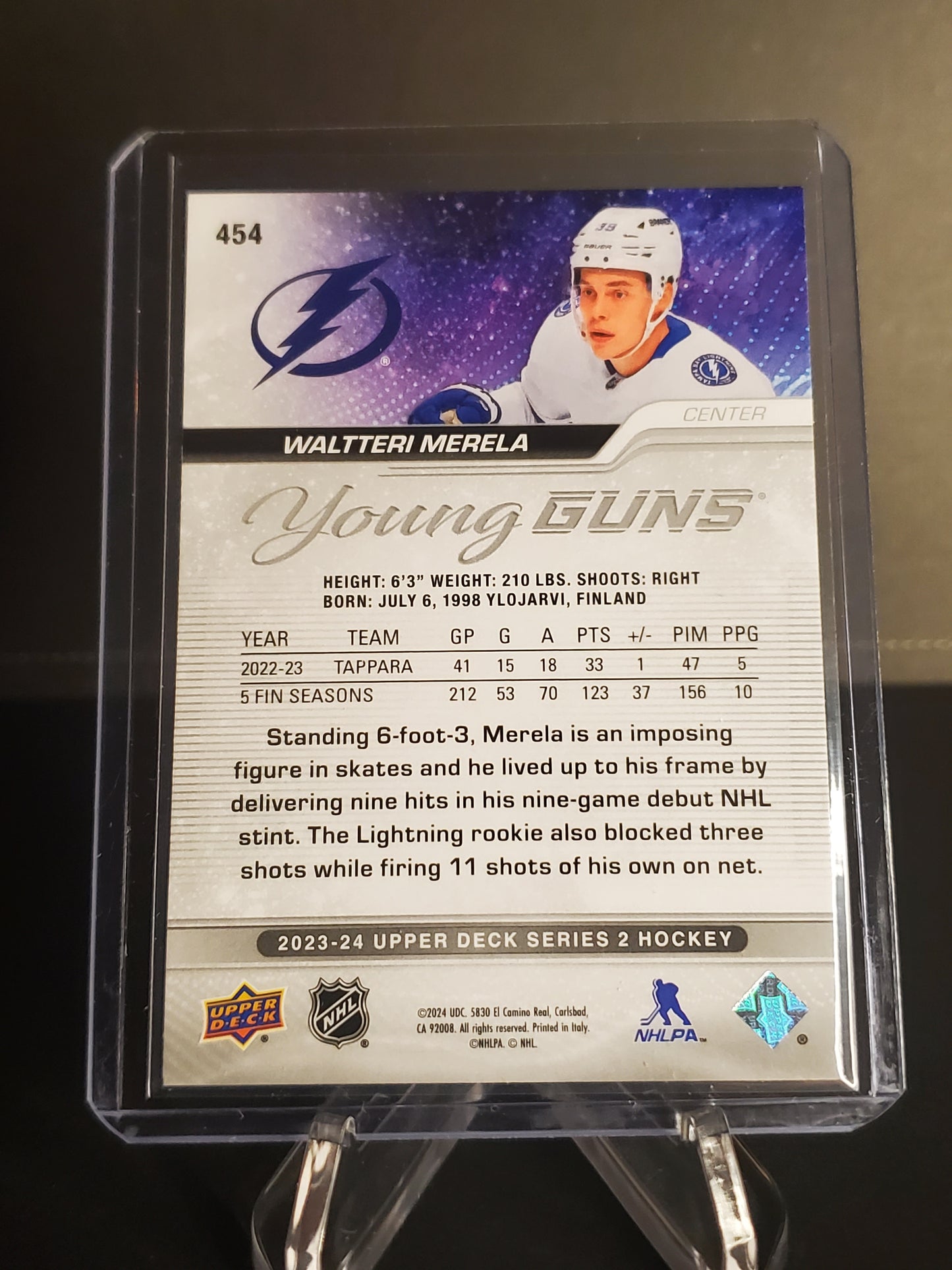 Waltteri Merela 2023/24 Upper Deck Series 2 Hockey Young Guns #454