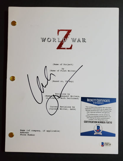 Mireille Enos Signed "World War Z" Movie Script (Beckett)