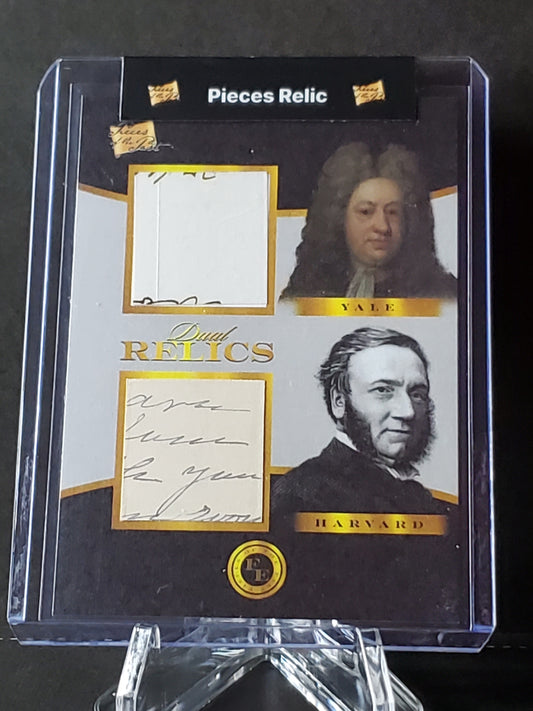 2023 John Harvard/Elihu Yale 2023 Pieces of the Past: Founders Edition Dual Written Relic