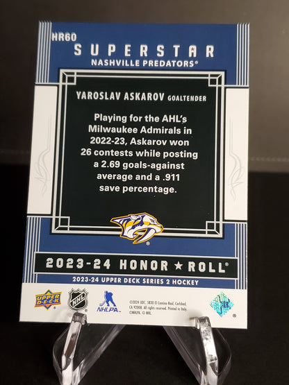 Yaroslav Askarov 2023/24 Upper Deck Series 2 Honor Roll #HR60