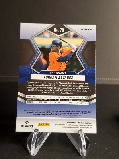 Yordan Alvarez 2022 Panini Mosaic Prizm #70