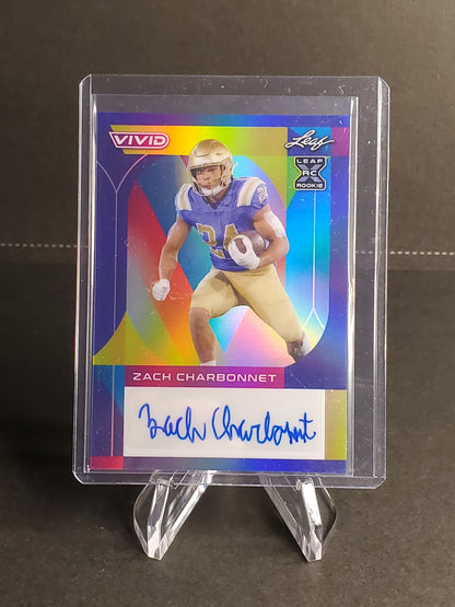 Zach Charbonnet 2023 Leaf Vivid Football XRC AUTO /7 - #BA-ZC1