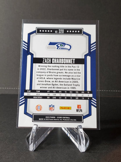 Zach Charbonnet 2023 Panini Score Football RC #320