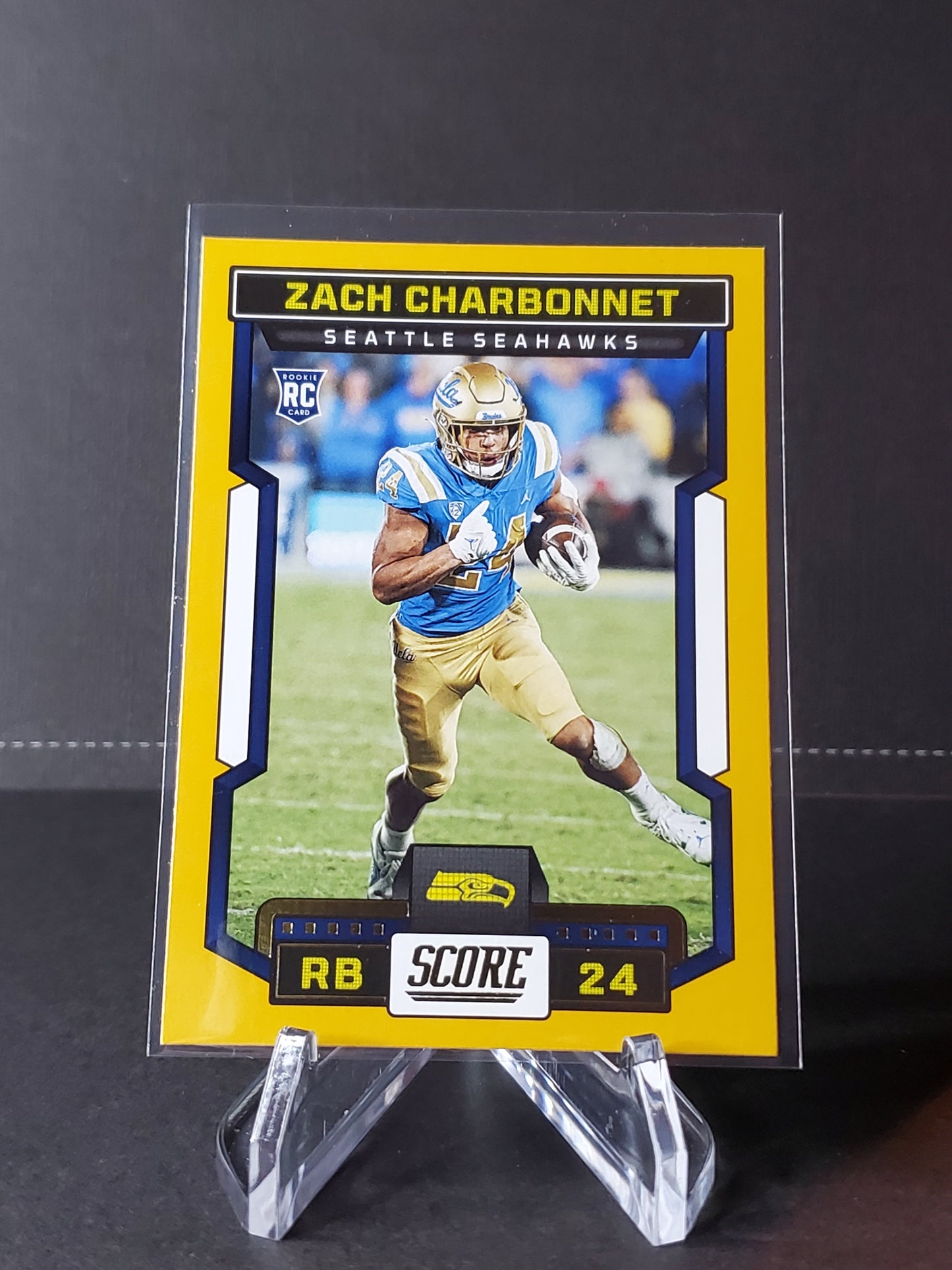 Zach Charbonnet 2023 Panini Score Football Gold RC #320