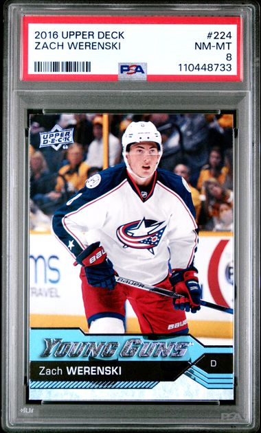 Zach Werenski 2016-17 Upper Deck Young Guns Rookie #224 PSA 8