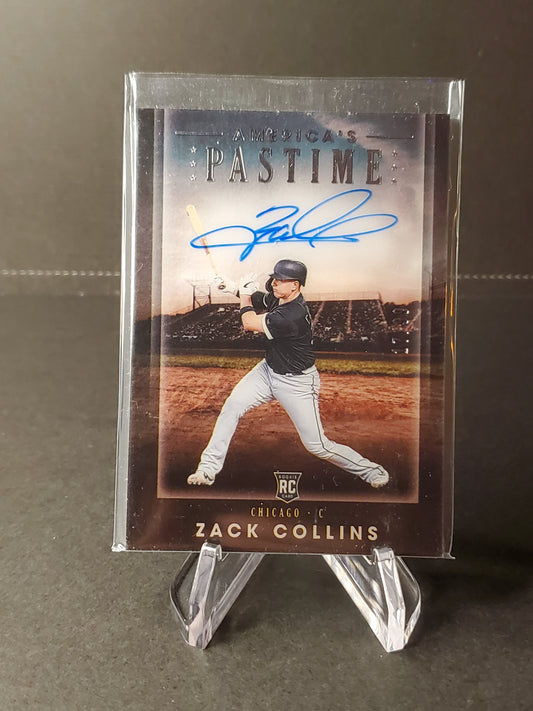 Zack Collins 2020 Panini Chronicles Baseball America's Pastime On Card AUTO /99 #48