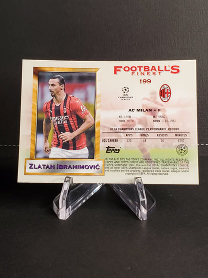 Zlatan Imbrahimovic 2021-2022 Topps Finest Flashbacks UEFA Soccer #199