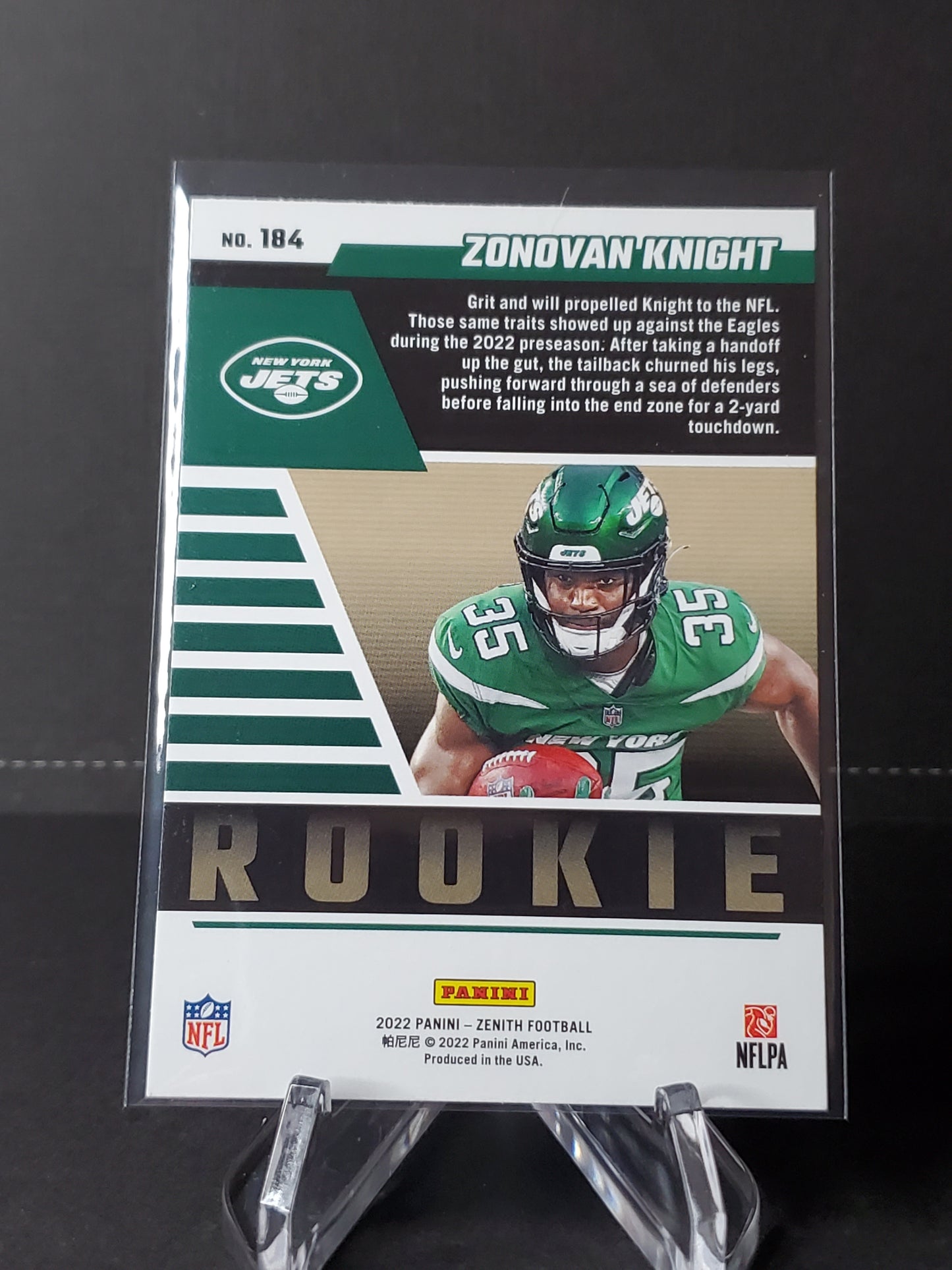 Zonovan Knight 2022 Panini Zenith Football RC #184