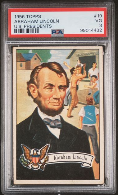 Abraham Lincoln 1956 Topps U.S. Presidents #19 PSA 3 - Eye Appeal!
