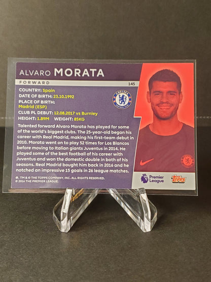 Alvaro Morata 2018 Topps Premier League Platinum New Signing #145