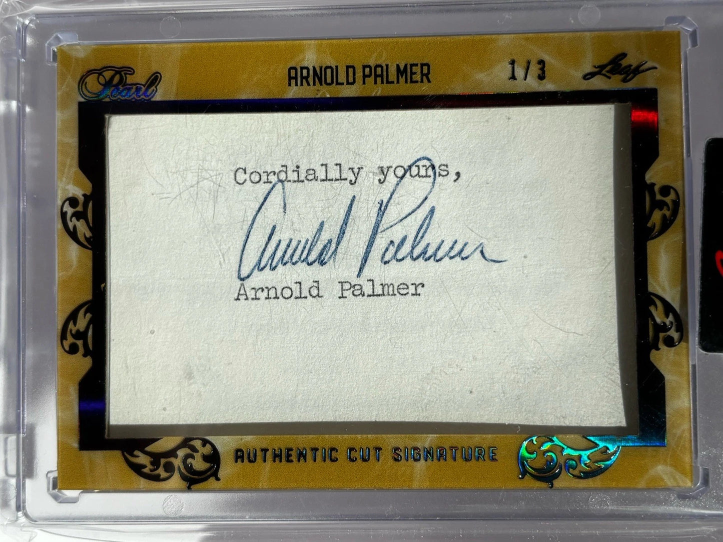 2022 Leaf Pearl Arnold Palmer Cut Auto #1/3