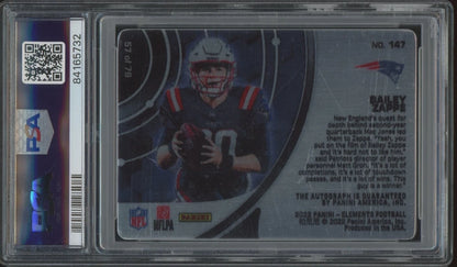 2022 Panini Elements Gold #147 BAILEY ZAPPE /79 AUTO RC Rookie PSA 7 Patriots