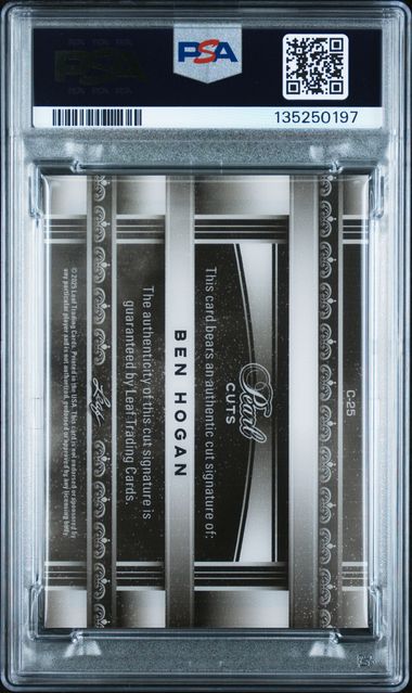 2025 Leaf Pearl Cuts SIGNATURES Relic #C25 BEN HOGAN Signed AUTO /20 PSA Pop 1