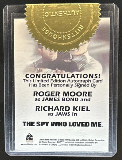 2012 Rittenhouse James Bond 50th Anniversary Roger Moore Richard Kiel Auto