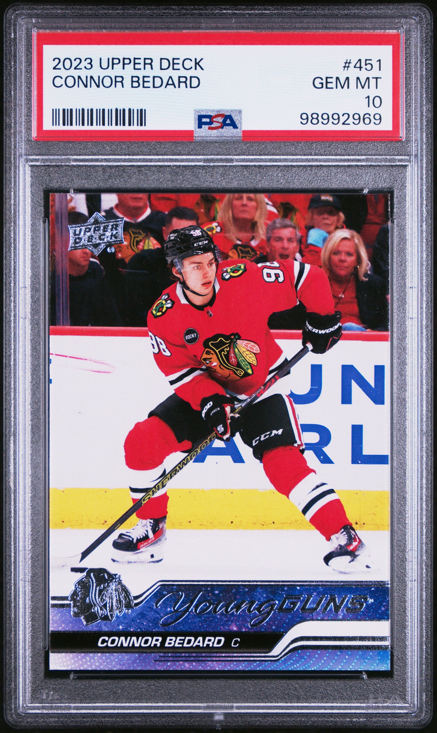 2023 UPPER DECK #451 CONNOR BEDARD PSA 10