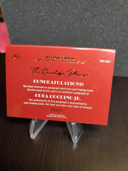 2024 Leaf History Book The Envelope Please - Cuba Gooding Jr /25 AUTO Signature