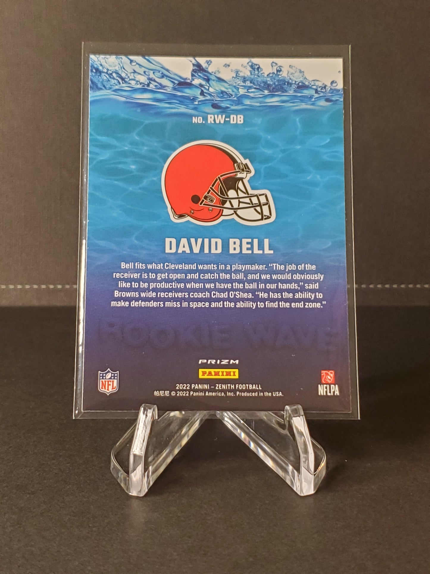 David Bell 2022 Panini Zenith Football Rookie Wave (RC) RW-DB