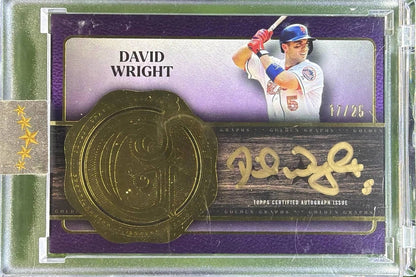 David Wright Auto 2025 Topps Five Star 17/25 Golden Graphs
