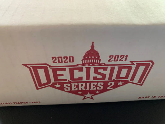 2020 Bench Warmer Decision Series 2 Political Factory Sealed 8 Hobby Box Case