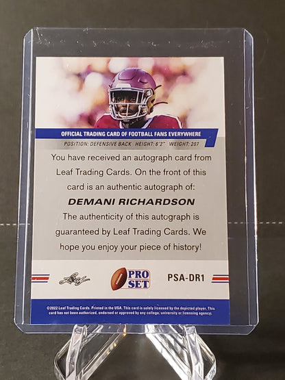 Demani Richardson 2022 Leaf Pro Set RC AUTO #PSA-DR1