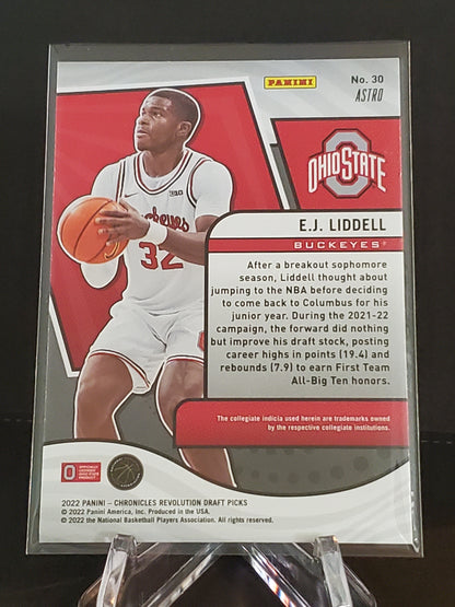 E.J. Liddell 2022 Panini Chronicles Astro Revolution RC #30