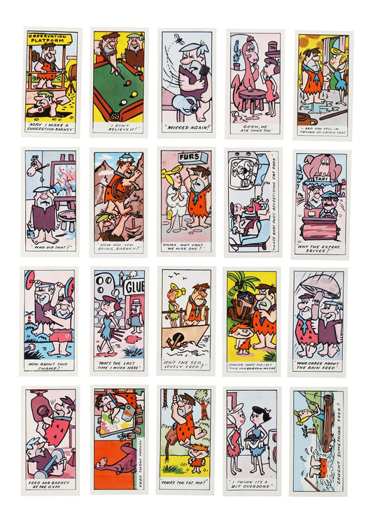 1963 Primrose Confections Flintstones Farnham Road Complete Set (50) NM-MT!!